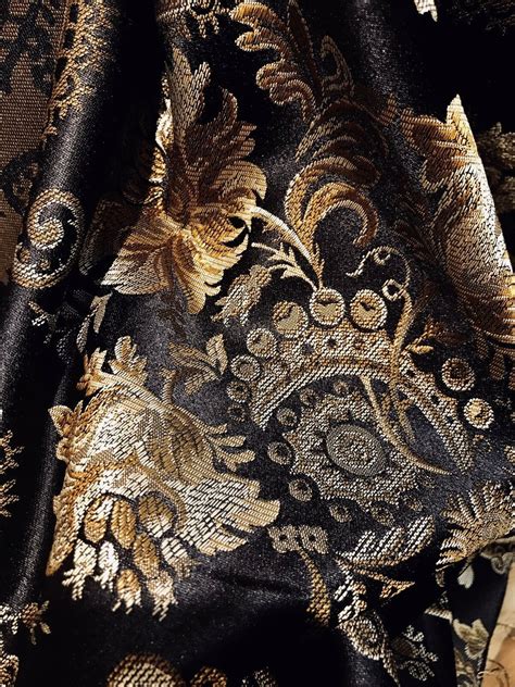 black metallic brocade fabric|brocade material online.